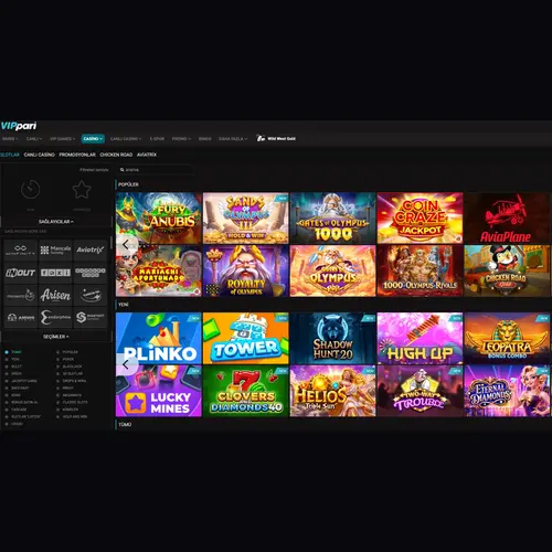 Vippari casino slot bölümü